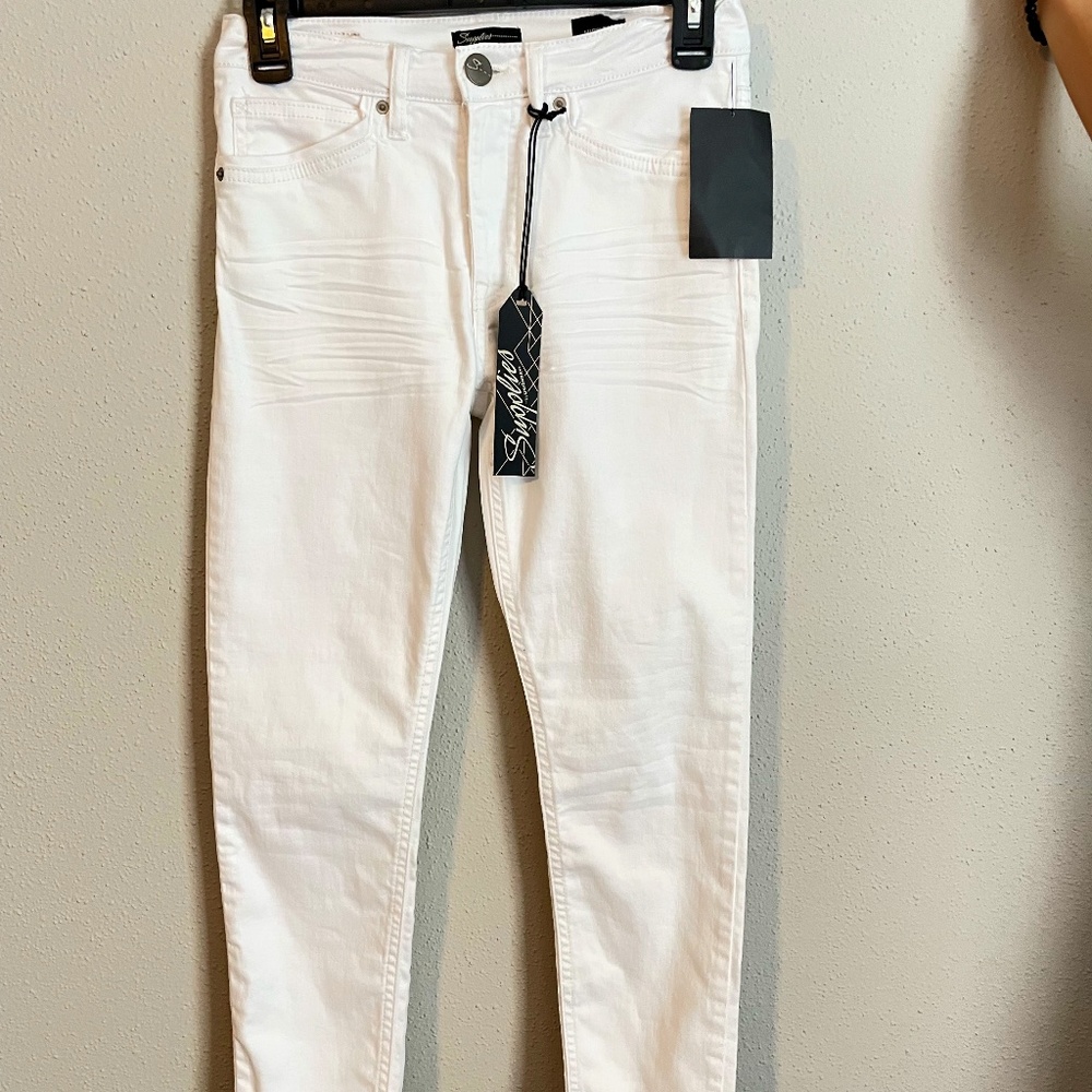SOLD @ NWT* Supplies By Union Bay Hart Raw Hem Skinny Jeans, White, 0